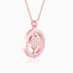 Rose Gold Custom Endless Love Pendant With Link Chain