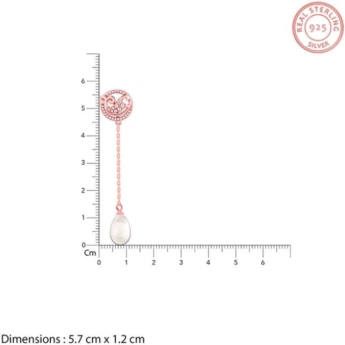 Rose Gold Cute Fish Drop Earrings