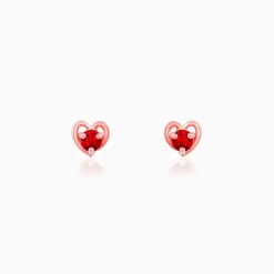 Rose Gold Cute Love Studs