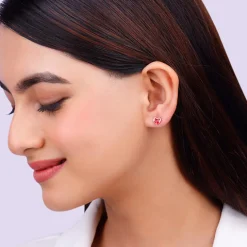 Rose Gold Cute Love Studs