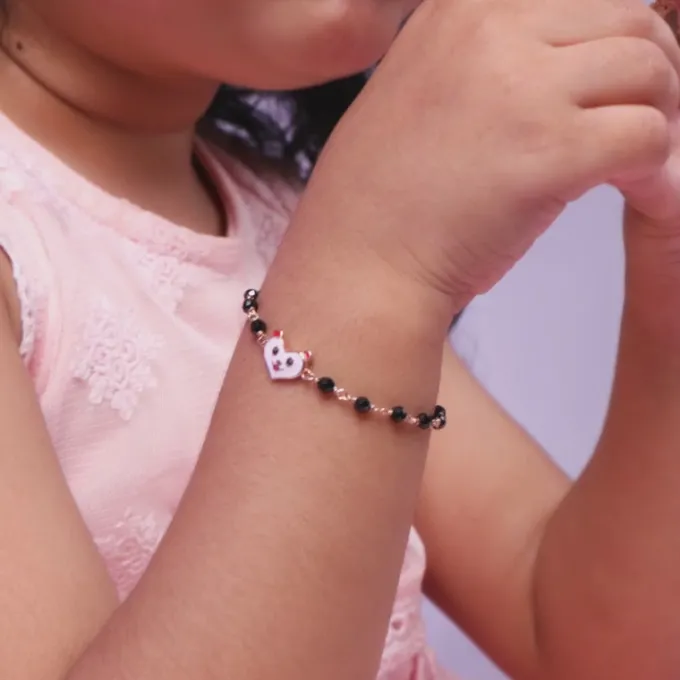 Rose Gold Cute Nazariya Boo Kids Bracelet (2 - 8Years)