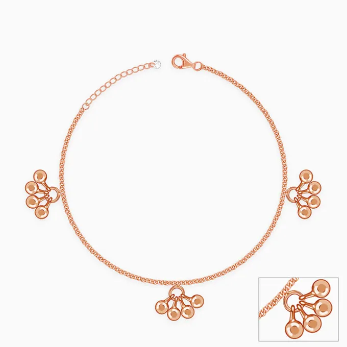 Rose Gold Cute Orb Anklet
