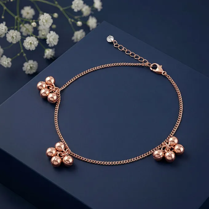 Rose Gold Cute Orb Anklet