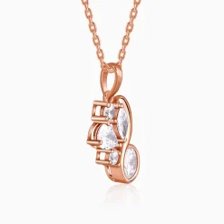 Rose Gold Dancing Queen Pendant With Link Chain