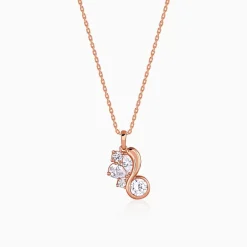 Rose Gold Dancing Queen Pendant With Link Chain