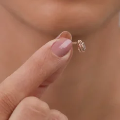 Rose Gold Dazzle Duo Diamond Studs