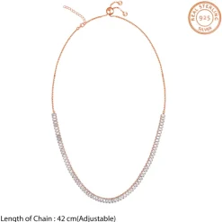 Rose Gold Dazzling Choker Necklace