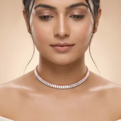 Rose Gold Dazzling Choker Necklace