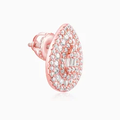 Rose Gold Dazzling Drop Earrings