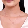 Rose Gold Deeper Love Pendant With Link Chain