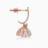 Rose Gold Diamond Jhumki Earrings