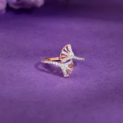 Rose Gold Divine Duet Lab Grown Diamond Ring