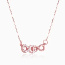 Rose Gold Double Infinity Love Necklace