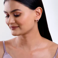 Rose Gold Dreamy Curve Earrings