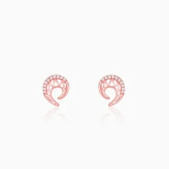 Rose Gold Dreamy Curve Earrings