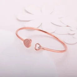 Rose Gold Dual Heart Bracelet