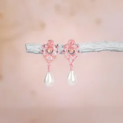 Rose Gold Eachna Earrings
