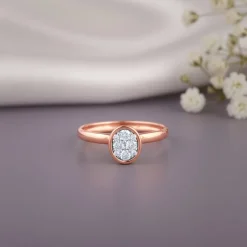 Rose Gold Eclipse Lab Grown Diamond Ring