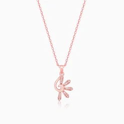Rose Gold Elegant Musli Pendant With Link Chain