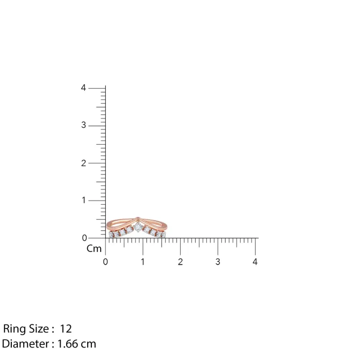 Rose Gold Elegant Pear Diamond Ring