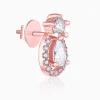 Rose Gold Elegant Pear Drop Earrings