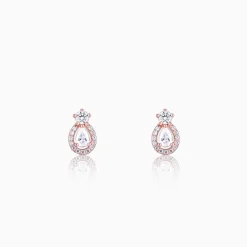 Rose Gold Elegant Pear Drop Earrings