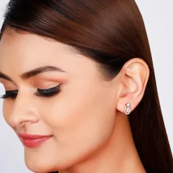 Rose Gold Elegant Pear Drop Earrings