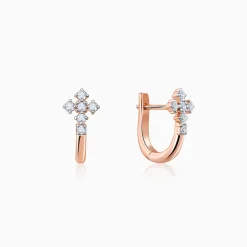 Rose Gold Embrace Elegance Diamond Earrings
