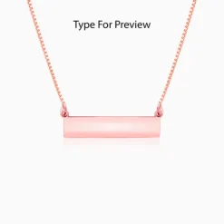 Rose Gold Engraved Pendant with Box Chain