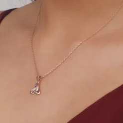 Rose Gold Enveloped in Love Pendant with Link Chain
