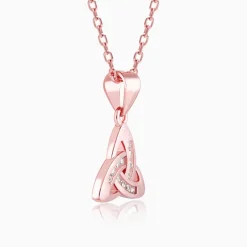 Rose Gold Enveloped in Love Pendant with Link Chain