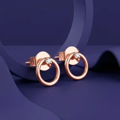 Rose Gold Eternal Stud Earrings