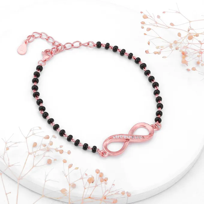 Rose Gold Eternity Mangalsutra Bracelet