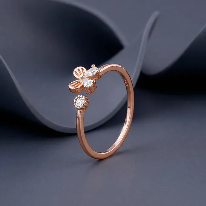 Rose Gold Ethereal Floret Ring
