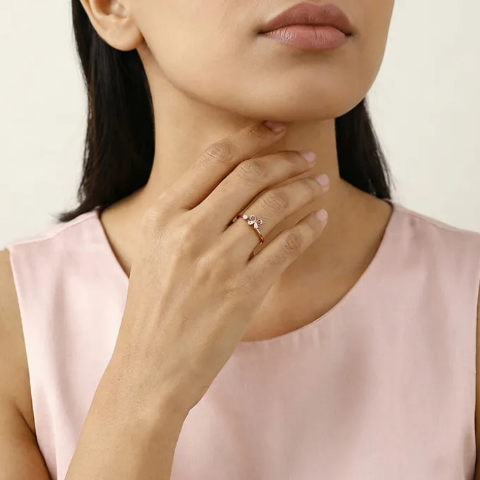 Rose Gold Ethereal Floret Ring