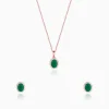 Rose Gold Evergreen Halo Set