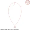 Rose Gold Evil Eye Pendant wiith Link Chain