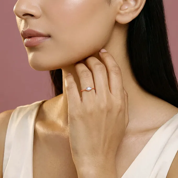 Rose Gold Eye Ring (Size 12)
