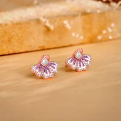 Rose Gold Eyebright Beauty Earrings