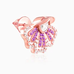 Rose Gold Eyebright Beauty Earrings