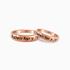 Rose Gold Fallen For You Couple Rings