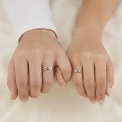 Rose Gold Fallen For You Couple Rings