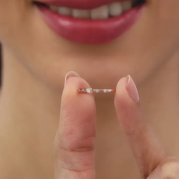 Rose Gold Flamme Ring