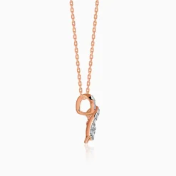 Rose Gold Flora Knot Lab Grown Diamond Pendant