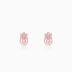 Rose Gold Floral Arch Earrings