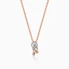 Rose Gold Floral Bond Lab Grown Diamond Pendant