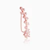 Rose Gold Floral Branch Ear Cuffs