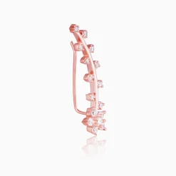 Rose Gold Floral Branch Ear Cuffs