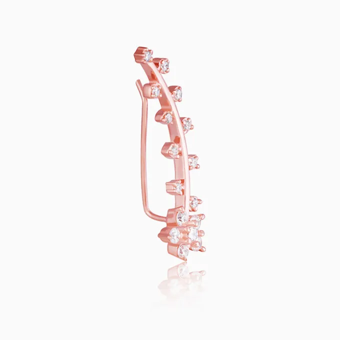 Rose Gold Floral Branch Ear Cuffs