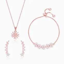 Rose Gold Floral Branch Set